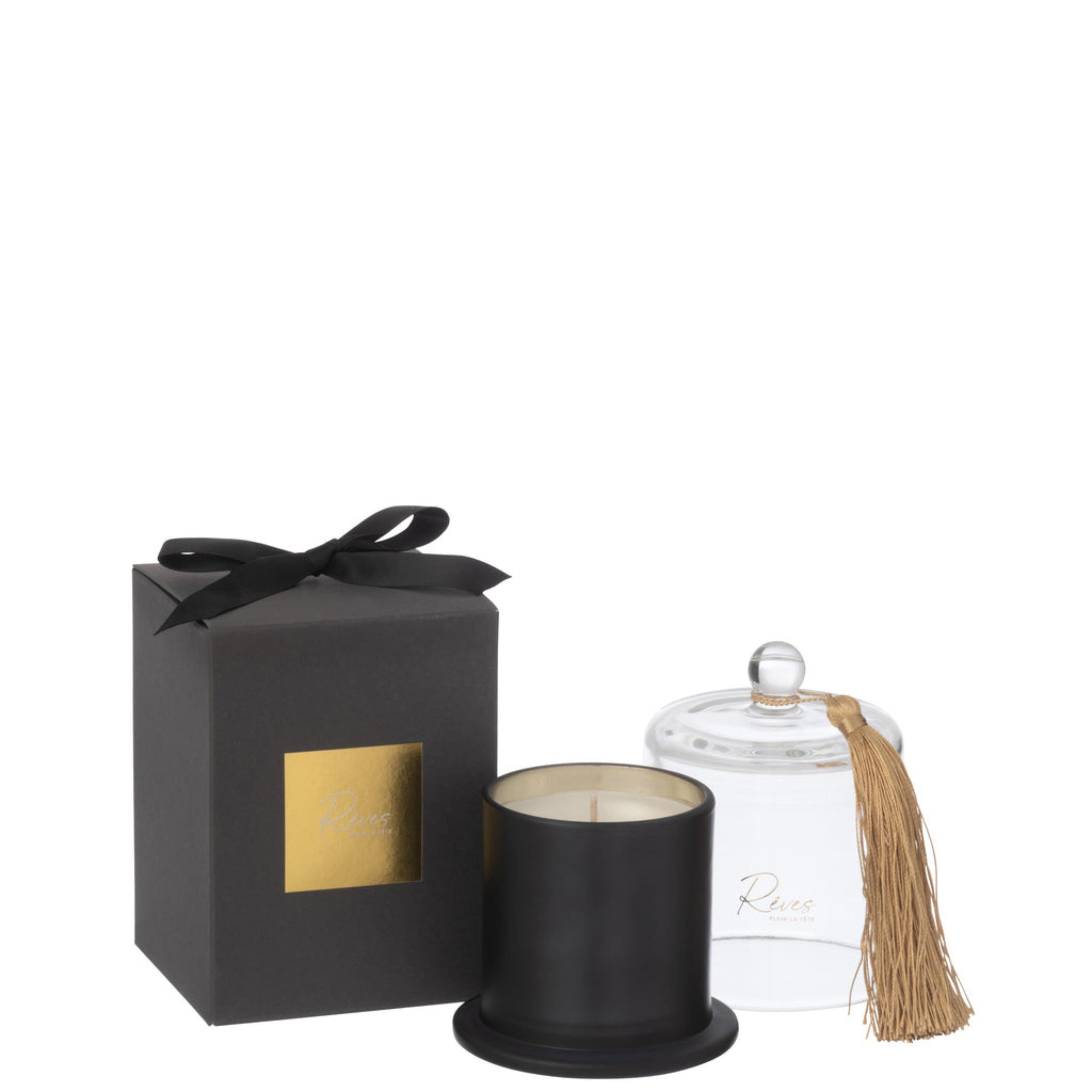 Geurkaars Stolp Reves Noir Small 30uur - Geurkaars - J-Line - livinglovely.nl