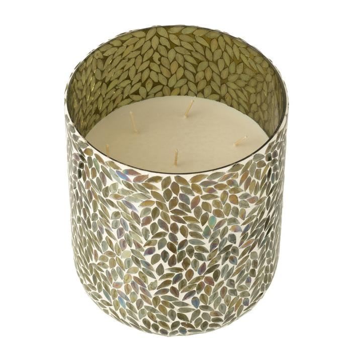 Geurkaars Tender Rose Wax Groen Extra large - 150u - Geurkaars - J-Line - livinglovely.nl