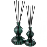 Geurolie Cedar Breeze Glas Donkergroen 1000ml - Geurstokjes - J-Line - livinglovely.nl