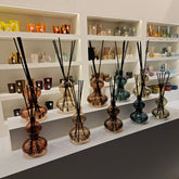 Geurolie Cedar Breeze Glas Donkergroen 1000ml - Geurstokjes - J-Line - livinglovely.nl