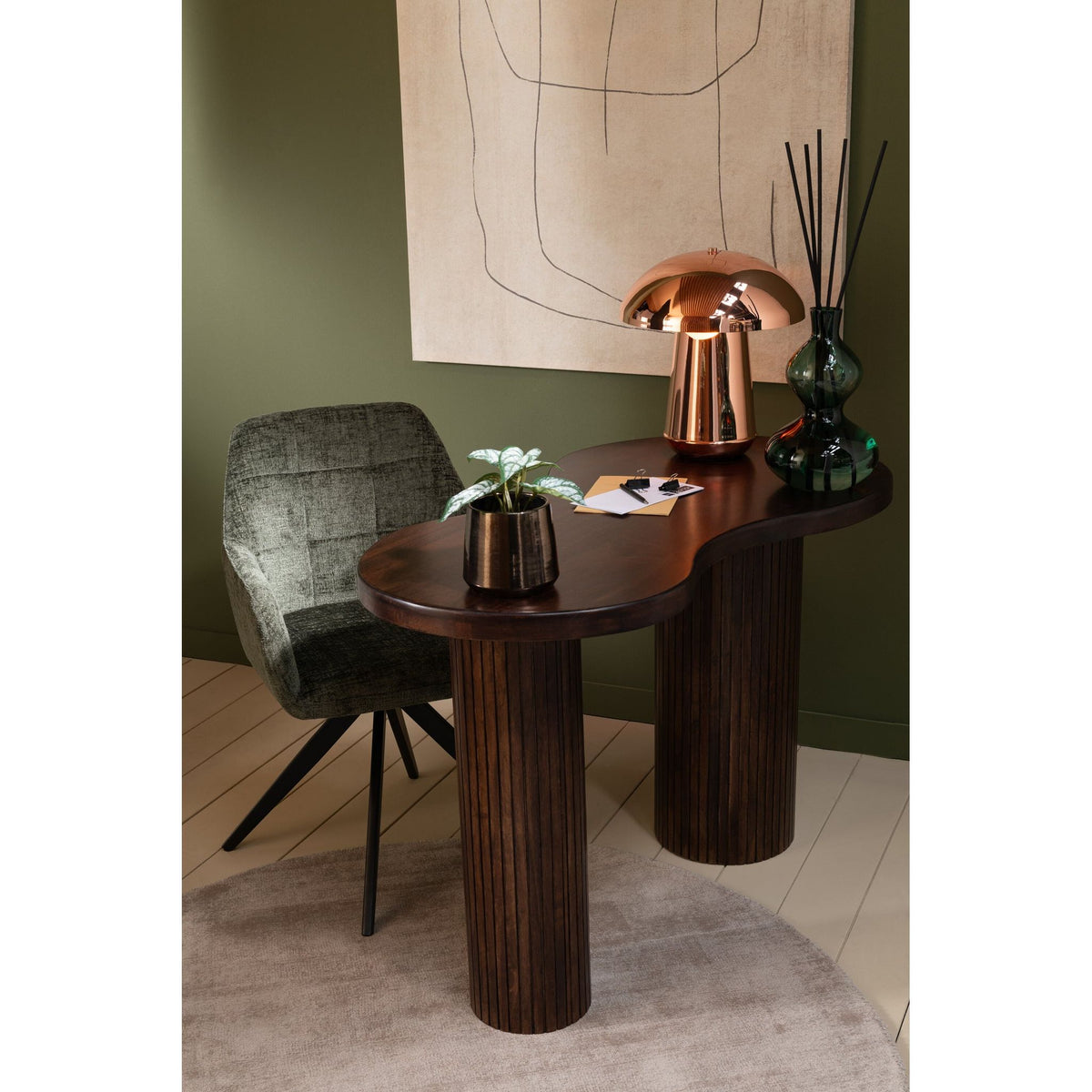 Geurolie Cedar Breeze Glas Donkergroen Small 500ml J-Line