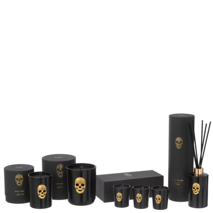 Geurolie Doodskop Nuit Noire 200ml - Geurstokjes - J-Line - livinglovely.nl