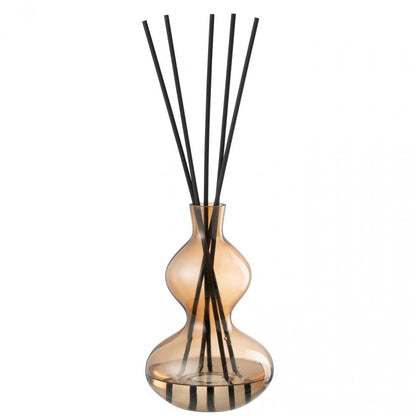 Geurolie Nordic Vetiver Glas Amber Large 1000ml - Geurstokjes - J-Line - livinglovely.nl