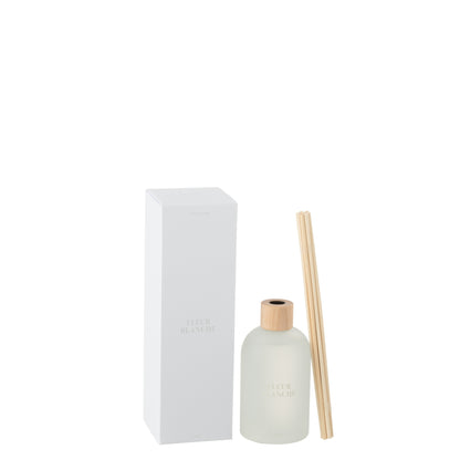 Geurstokjes Accords Essentiels Fleur Blanche 250ml - Geurstokjes - J-Line - livinglovely.nl