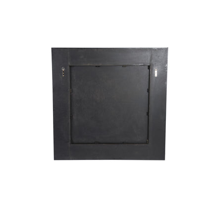 Gezzy Brown Wooden Mirror Curl Frame Square 110x7x110cm PTMD - Spiegel - PTMD - livinglovely.nl