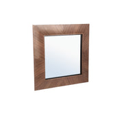 Gezzy Natural Wooden Mirror Curl Frame Square 110x7x110cm PTMD - Spiegel - PTMD - livinglovely.nl