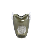 Giah Green Solid Glass Vase With Deco Rounds S PTMD - Vaas - PTMD - livinglovely.nl