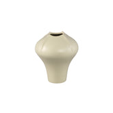 Ginos Cream Matt Ceramic Organic Bulb Vase S PTMD - Vaas - PTMD - livinglovely.nl