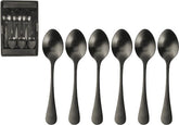 Gusta koffielepeltjes Zwart set van 6 - Lepel - Gusta - livinglovely.nl
