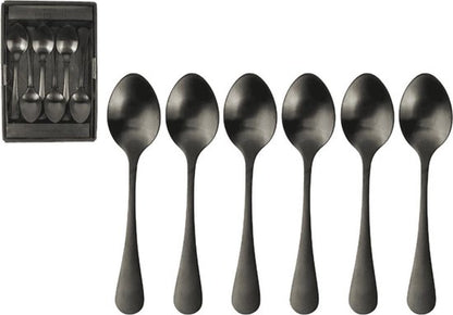 Gusta koffielepeltjes Zwart set van 6 - Lepel - Gusta - livinglovely.nl