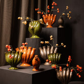Gylian Bronze Tubes Shaped Ceramic Vase L 33x17.5x30cm PTMD - Vaas - PTMD - livinglovely.nl