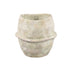 Haania Beige Cement Round Pot With Middle Line XL PTMD - Pot - PTMD - livinglovely.nl