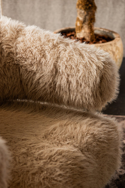 Hair Cream Fauteuil Champagne Metaal Base PTMD - Fauteuil - PTMD - livinglovely.nl