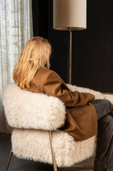 Hair Cream Fauteuil Champagne Metaal Base PTMD - Fauteuil - PTMD - livinglovely.nl