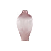 Halde Light Purple Solid Glass Vase Ribbed High Dia19H37cm PTMD - Vaas - PTMD - livinglovely.nl