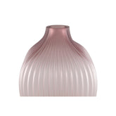 Halde Light Purple Solid Glass Vase Ribbed High Dia19H37cm PTMD - Vaas - PTMD - livinglovely.nl