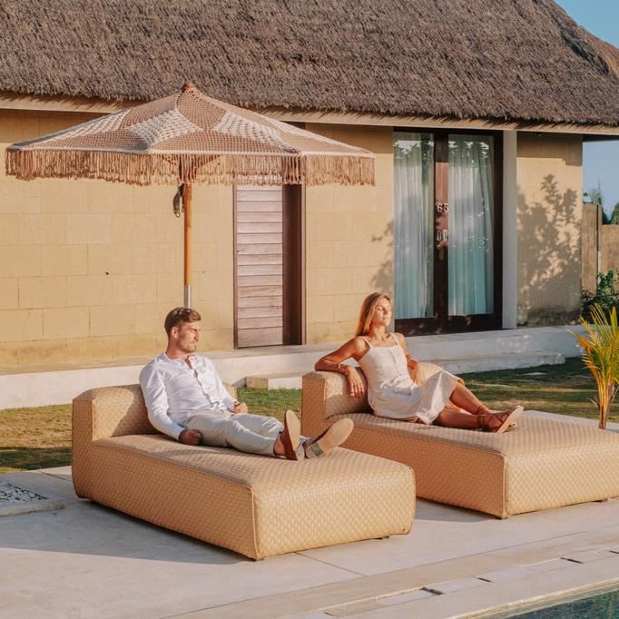 Handgeknoopte Parasol - Créme Diamond - 250cm - Handgeknoopte parasol - Todo Bien - livinglovely.nl