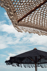 Handgeknoopte Parasol - Créme Fringe - 300cm - Handgeknoopte parasol - Todo Bien - livinglovely.nl