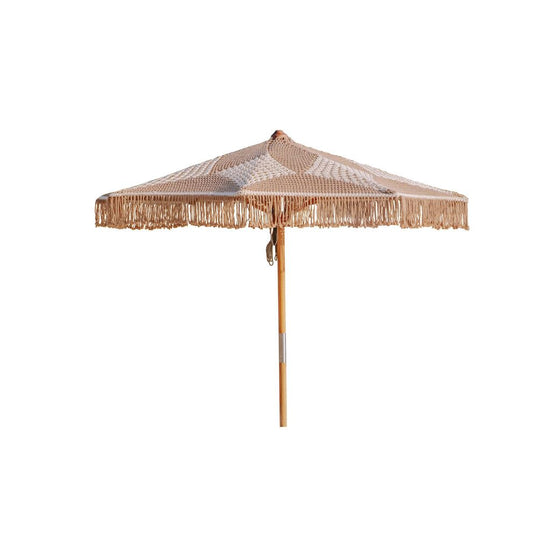 Handgeknoopte Parasol - Créme Diamond - 250cm