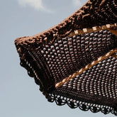 Handgeknoopte Parasol - Flower Bruin Rond - 250cm - Handgeknoopte parasol - Todo Bien - livinglovely.nl