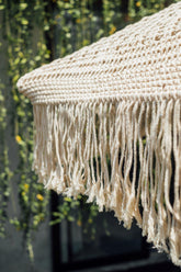 Handgeknoopte Parasol - Fringe Crème 250cm - Handgeknoopte parasol - Todo Bien - livinglovely.nl