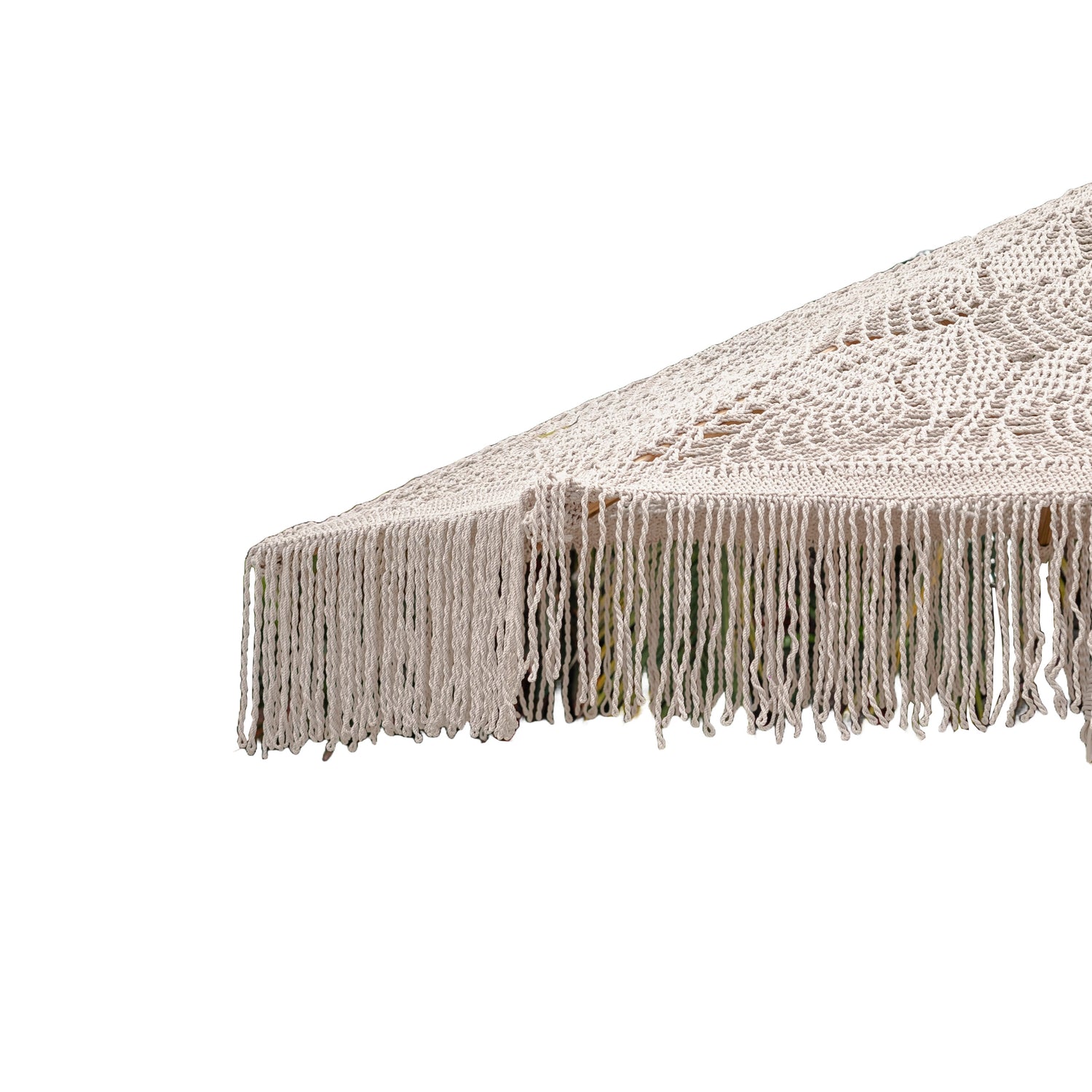 Handgeknoopte Parasol - Leafs - Crème 250cm - Handgeknoopte parasol - Todo Bien - livinglovely.nl