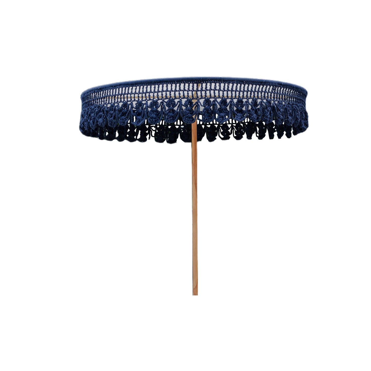 Handgeknoopte Parasol - Luxor Blauw 250cm - Handgeknoopte parasol - Todo Bien - livinglovely.nl