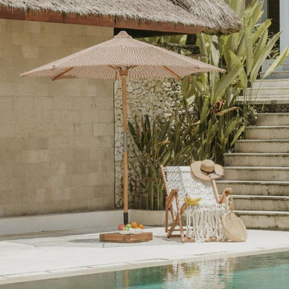 Handgeknoopte Parasol - Pacific Sand Rond - 250cm - Handgeknoopte parasol - Todo Bien - livinglovely.nl