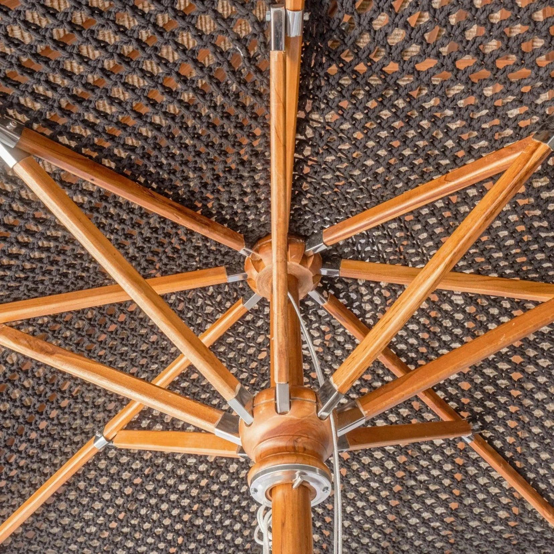 Handgeknoopte Parasol - Pacific Zwart Vierkant - 250cm - Handgeknoopte parasol - Todo Bien - livinglovely.nl