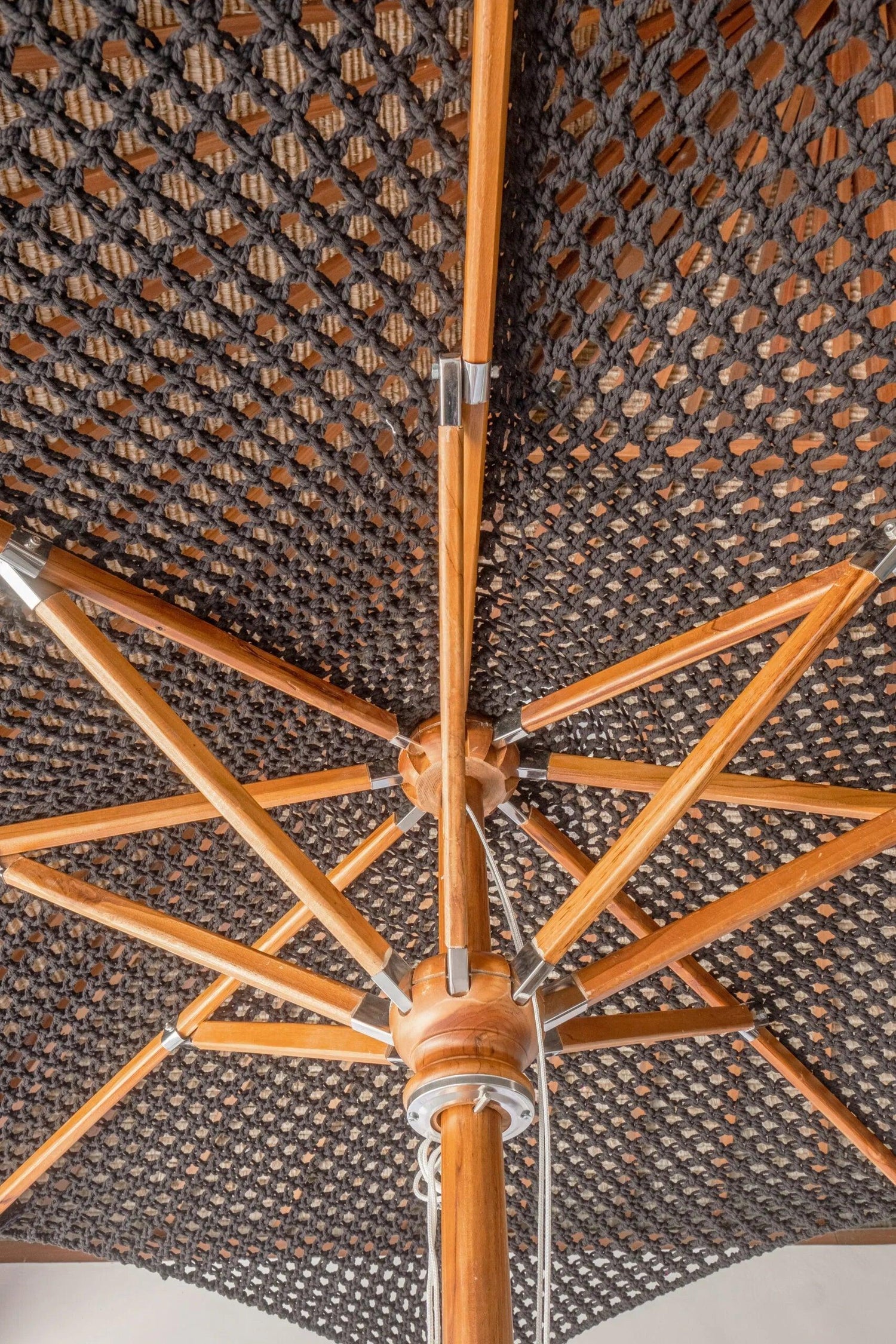 Handgeknoopte Parasol - Pacific Zwart Vierkant - 250cm - Handgeknoopte parasol - Todo Bien - livinglovely.nl