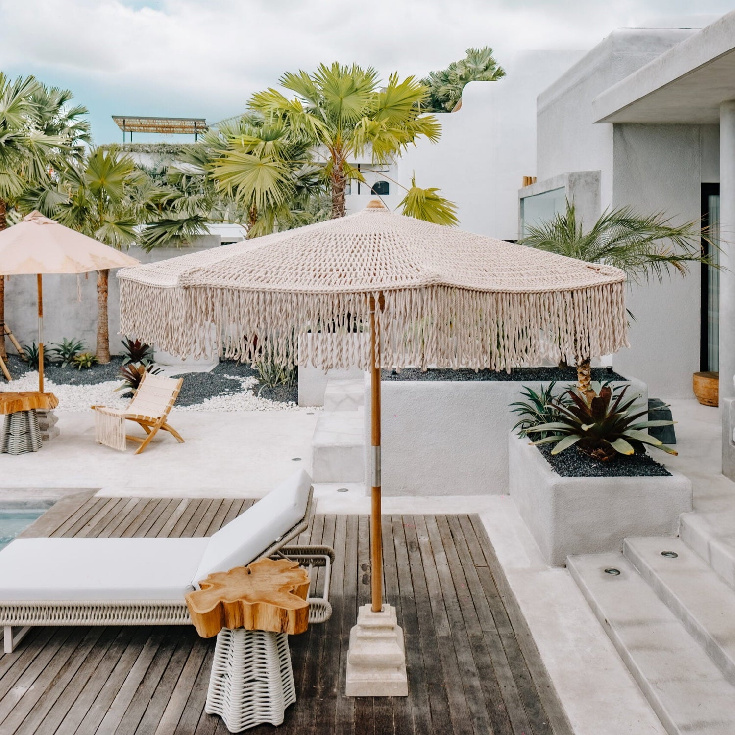 Handgeknoopte Parasol - Poros - 250cm - Handgeknoopte parasol - Todo Bien - livinglovely.nl