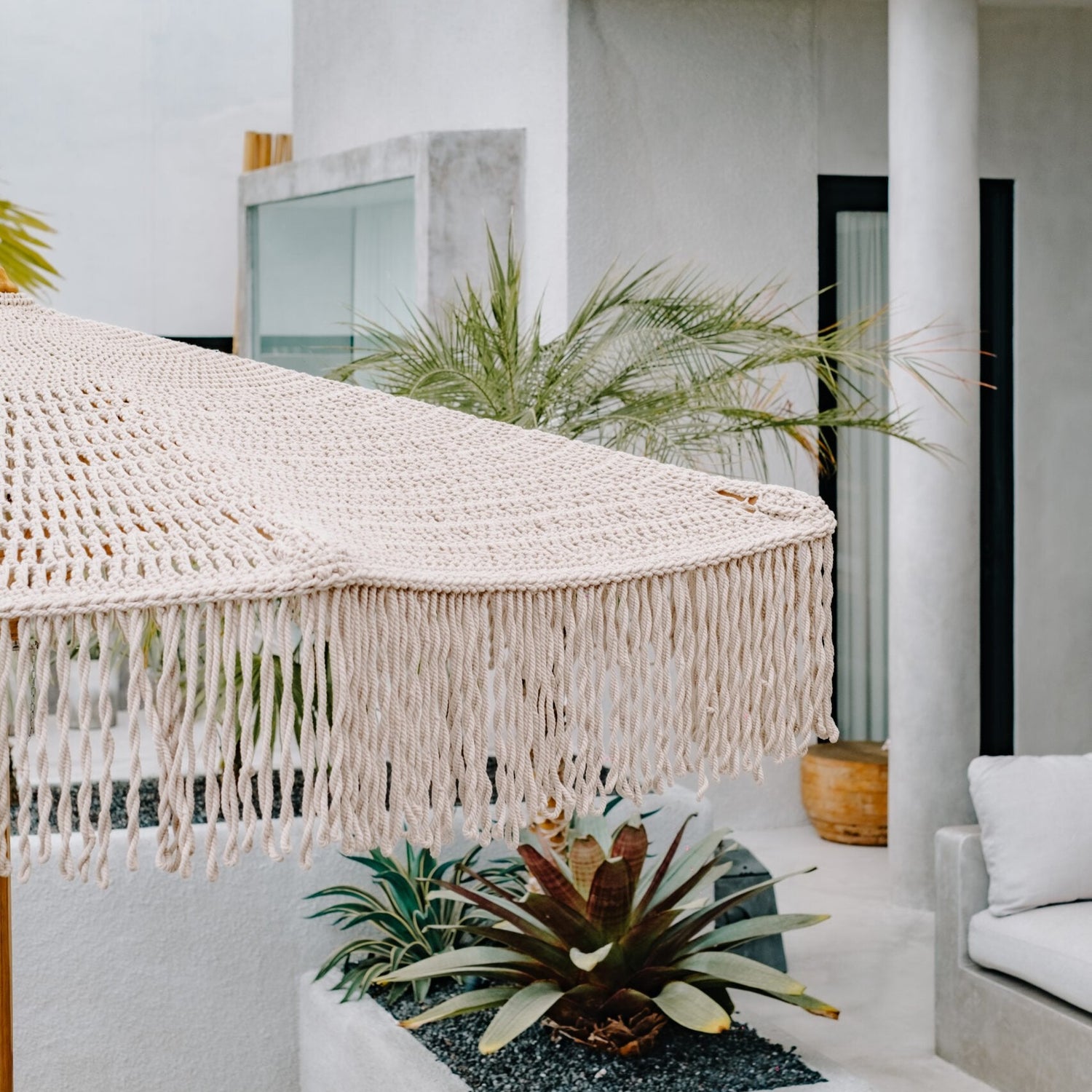 Handgeknoopte Parasol - Poros - 250cm - Handgeknoopte parasol - Todo Bien - livinglovely.nl