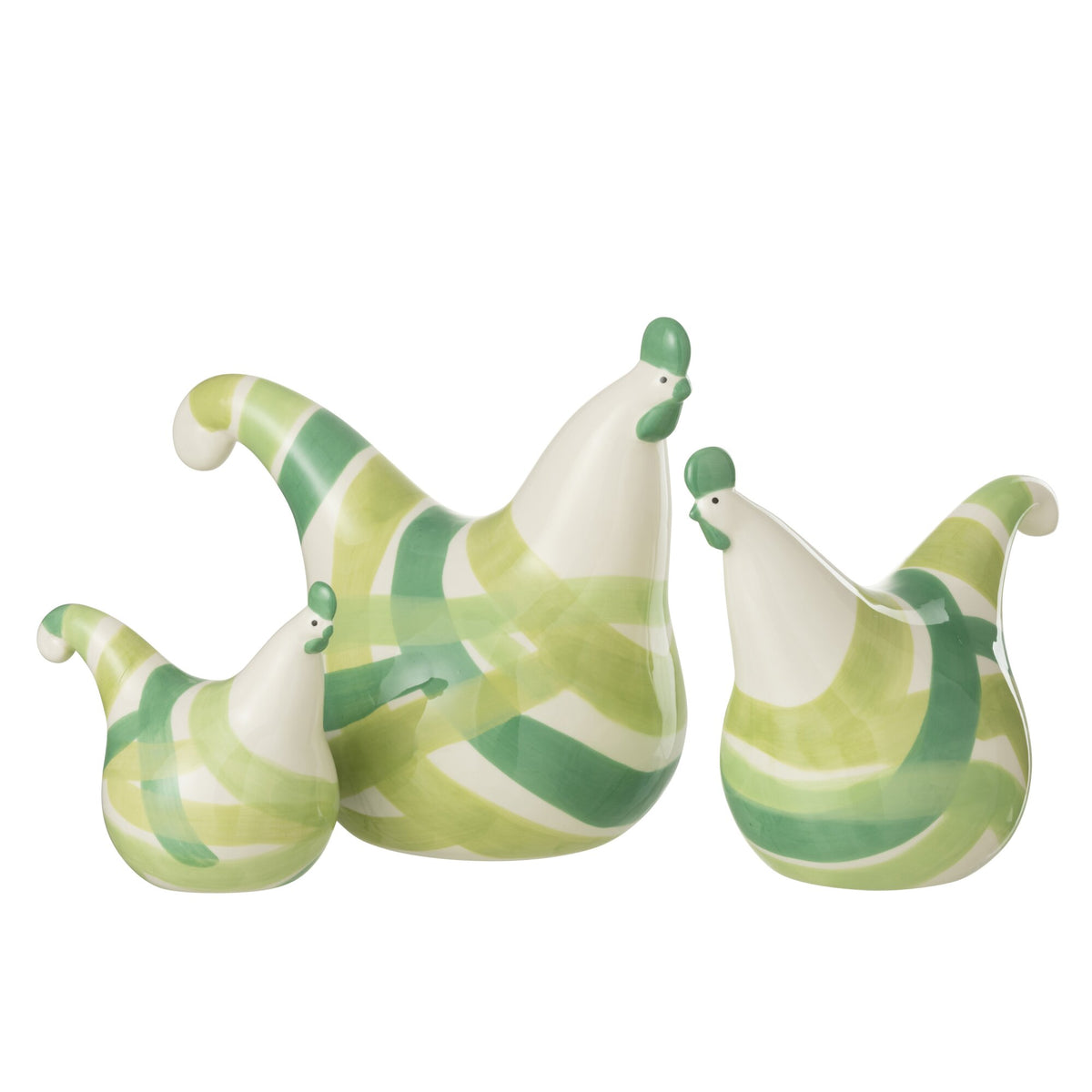 Hanen Lijnen Dolomiet Groen Mix Set van 3