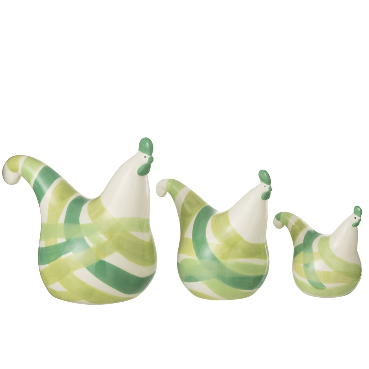 Hanen Lijnen Dolomiet Groen Mix Set van 3