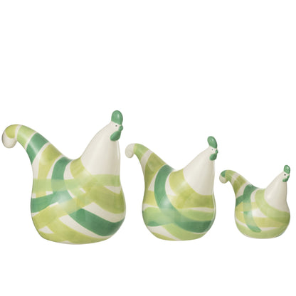 Hanen Lijnen Dolomiet Groen Mix Set van 3
