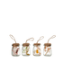 Hangende Flessen Kleurrijk Gedroogde Bloemen Glas Mix Small Set van 4 - Paas - J-Line - livinglovely.nl