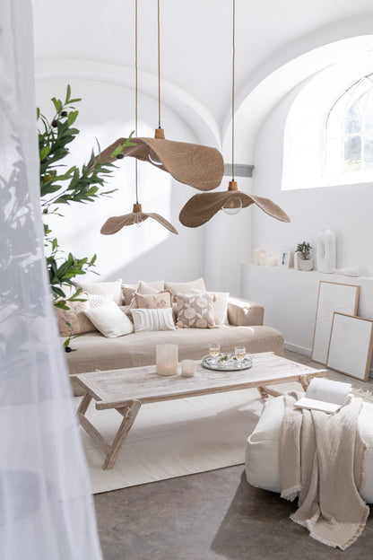 Hangende Lamp Moonj Gras Naturel Large - Hanglamp - J-Line - livinglovely.nl