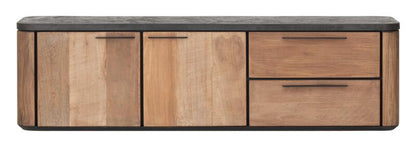 Hanging TV stand Soho small, 2 doors, 2 drawers - - DTP Home - livinglovely.nl