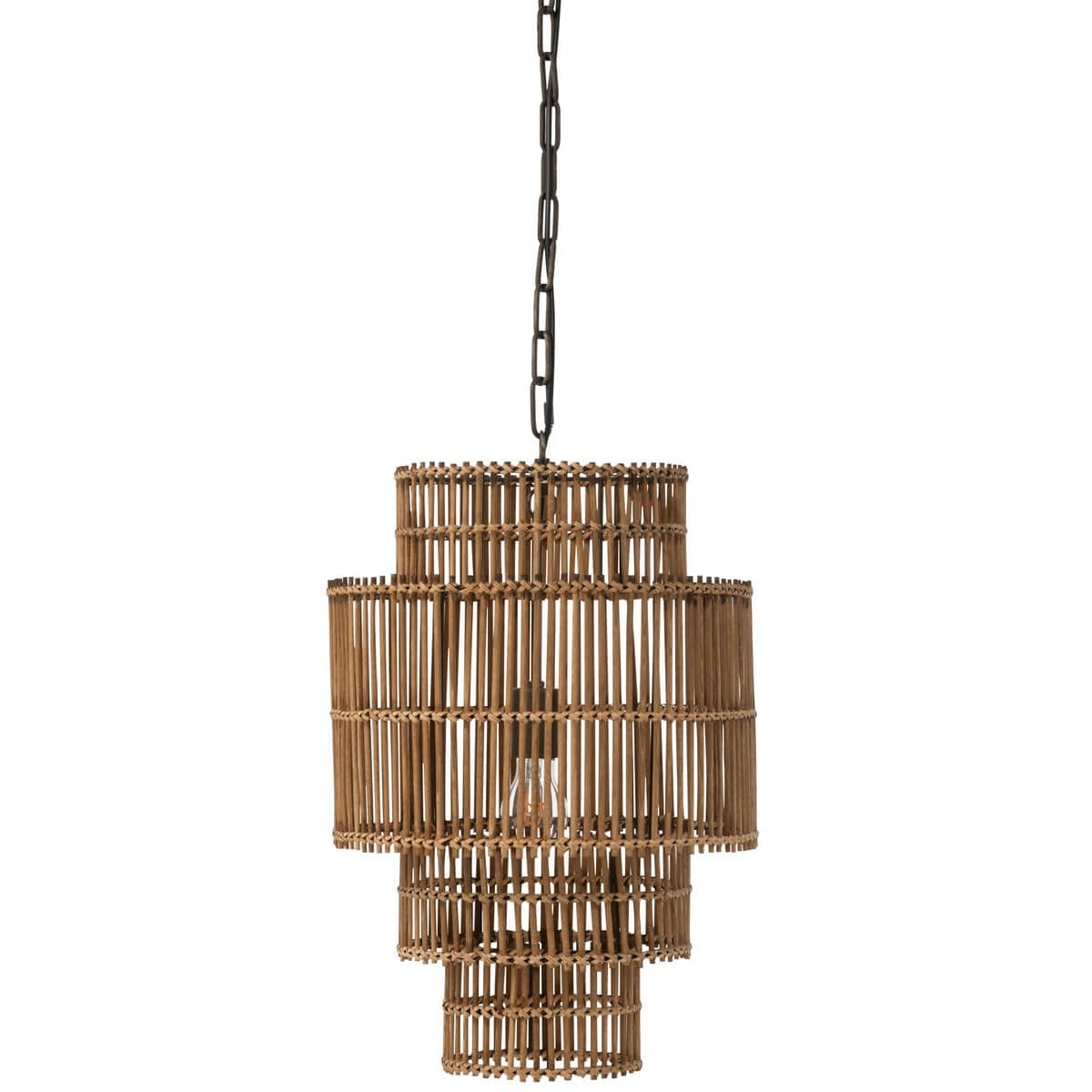 Hanglamp 4 Lagen Bamboe Naturel - Hanglamp - J-Line - livinglovely.nl