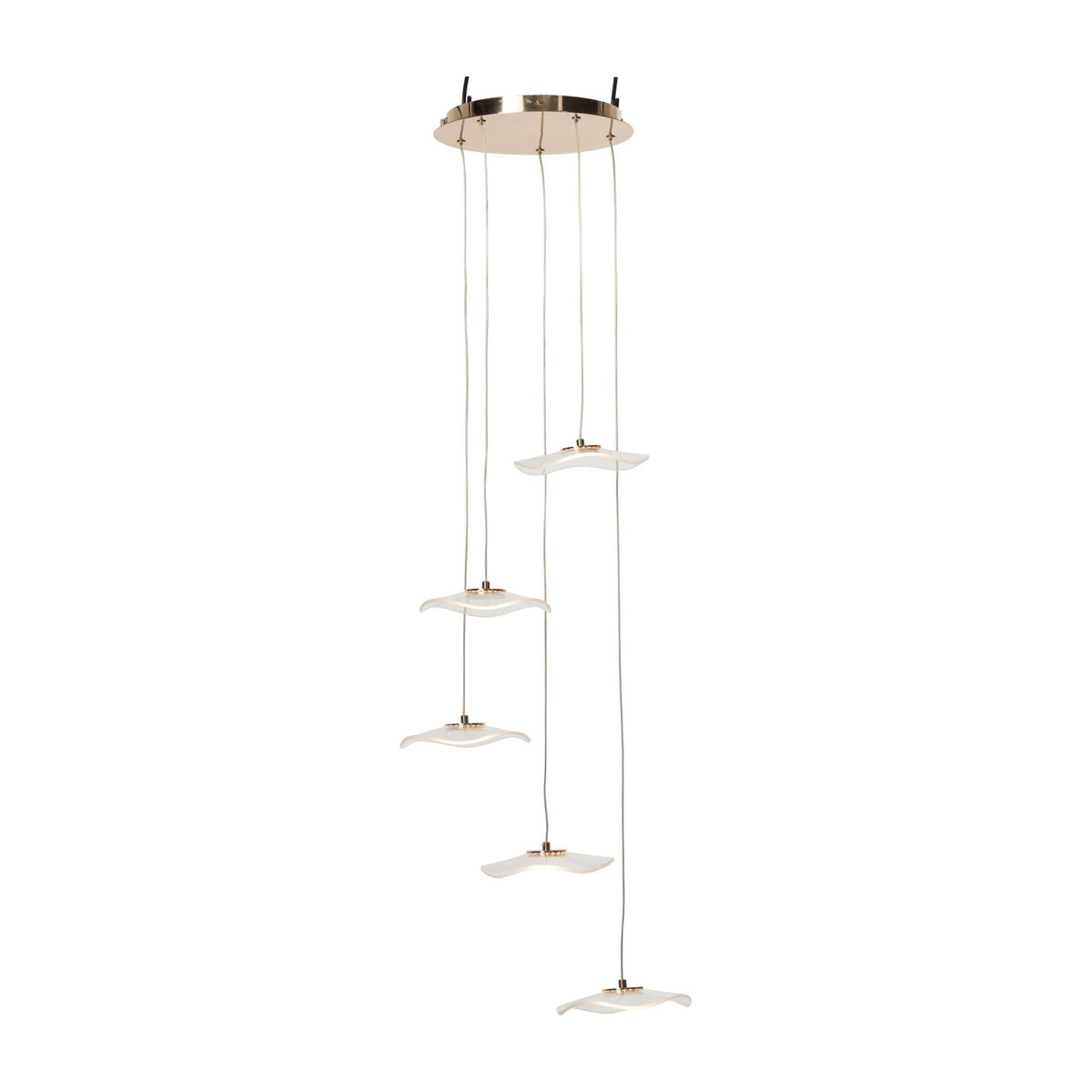 Hanglamp Bloem Acryl Goud Large J-Line