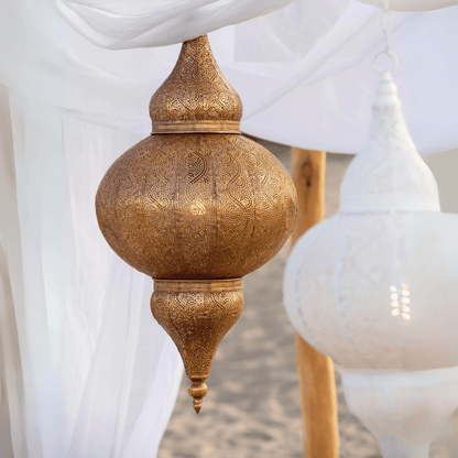 Hanglamp Boor Metaal Goud Small - Hanglamp - J-Line - livinglovely.nl