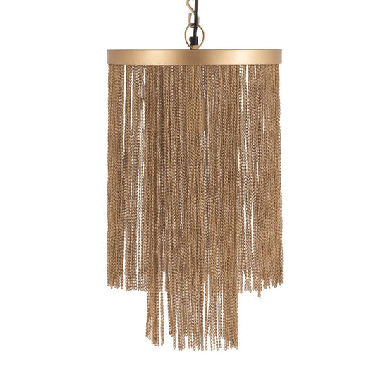 Hanglamp Brenton - 30x30x50 cm - Ijzer - Goud PTMD , Hanglamp , PTMD , livinglovely.nl