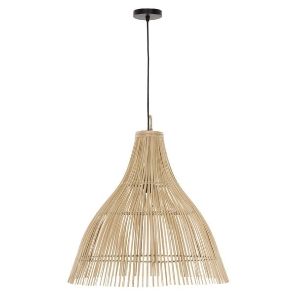 Hanglamp Catur van MUST Living, ronde gevlochten kap van kokosnootblad in naturel