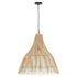Hanglamp Catur van MUST Living, ronde gevlochten kap van kokosnootblad in naturel