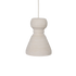 Hanglamp Chalk Kanoi van Raw Materials, slanke hanglamp in naturel met matte kalkachtige structuur
