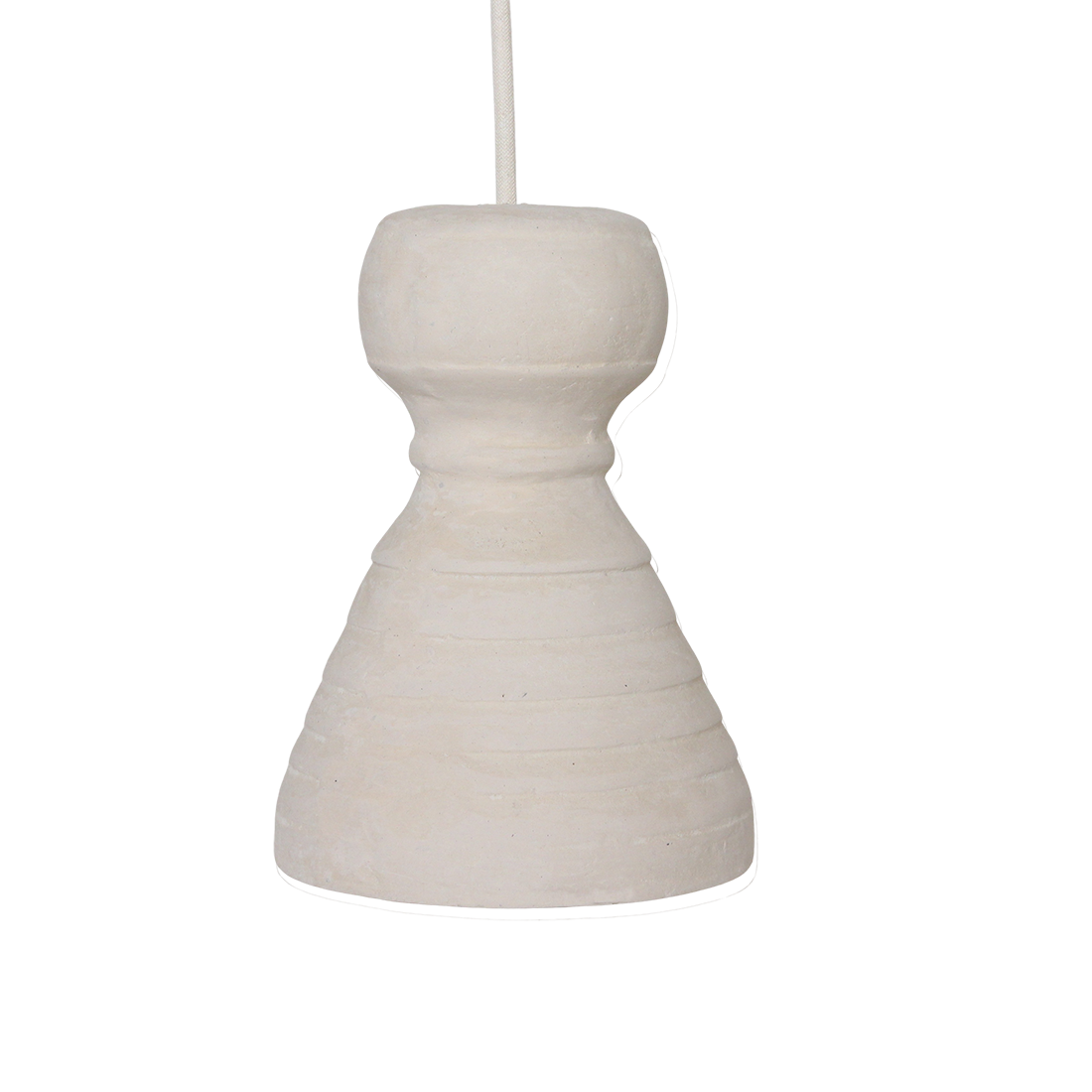 Hanglamp Chalk Kanoi van Raw Materials, organisch gevormde hanglamp van 20,5 cm hoog