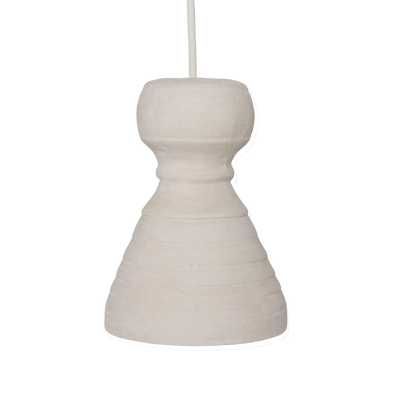 Hanglamp Chalk Kanoi van Raw Materials, organisch gevormde hanglamp van 20,5 cm hoog