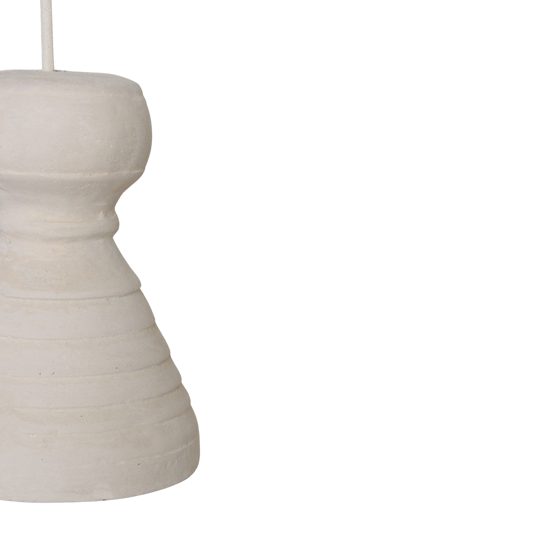 Hanglamp Chalk Kanoi van Raw Materials, handgevormde kalklook uit de Chalk serie