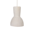Hanglamp Chalk Moro van Raw Materials, hoge hanglamp in naturel met matte kalkachtige structuur