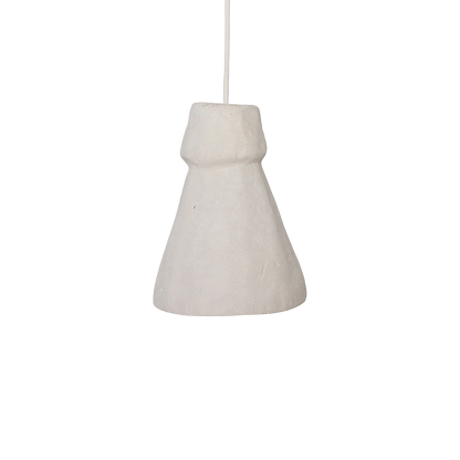 Hanglamp Chalk Pugal van Raw Materials, royale hanglamp in naturel met matte kalkachtige structuur